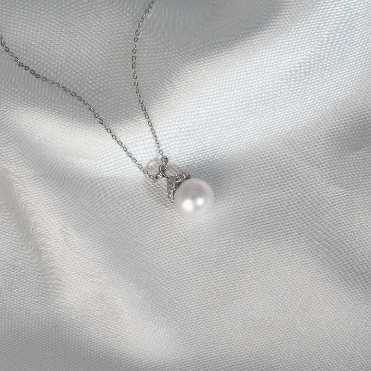 Akoya Pearl 925 Silver Jewelry Fashion Necklace Unique Design Jewelry Necklace AAAAA Natural Seawater Round Pearl Necklace