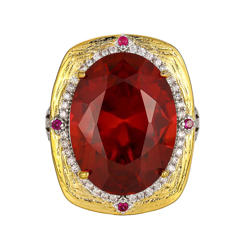 Gemfiori New Fashion Vintage Royal Elegant Jewelry Cushion Cut Purple Gem Halo Pendant Necklace Earrings Ring Luxury Party Gifts for Her