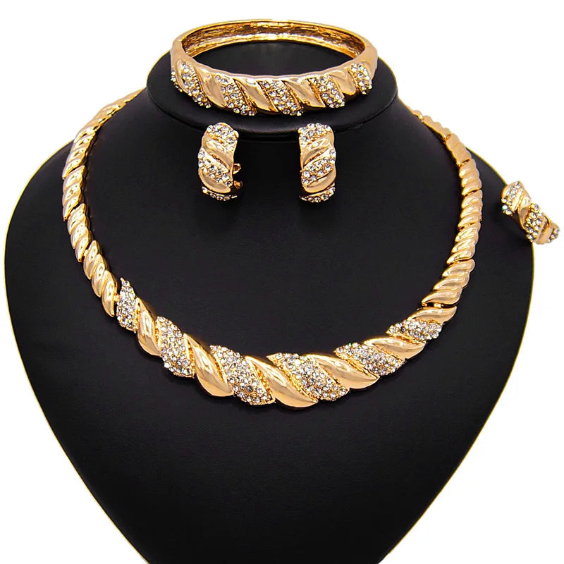 Zhuerrui New Design Brazilian Jewellery Set Italian Designs 24k Gold Plated Jewelry Set Artificial Jewellery Sets HD20074414