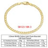 RINNTIN SB Finding Jewelry Men Cuban Link Chain Bracelet Custom Pulsera Men Hip Hop 925 Sterling Silver Chain Bracelet