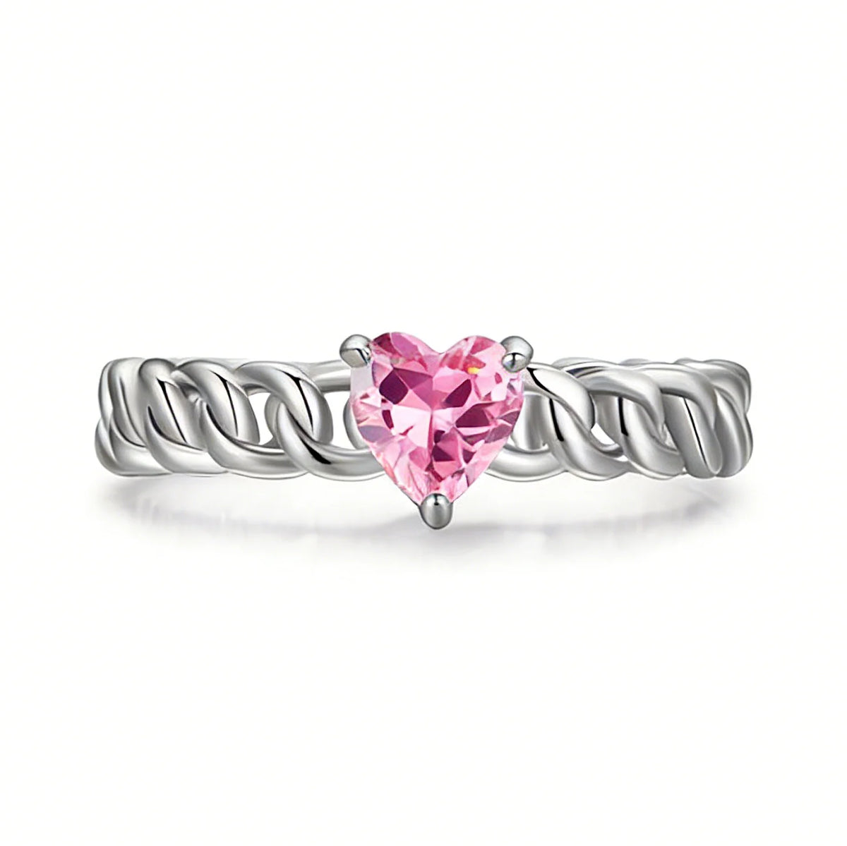 Wholesale Waterproof 5A 8A Pink Cubic Zirconia Rings 925 Sterling Silver OEM ODM Custom Factory Direct Ring Jewelry Manufacturer