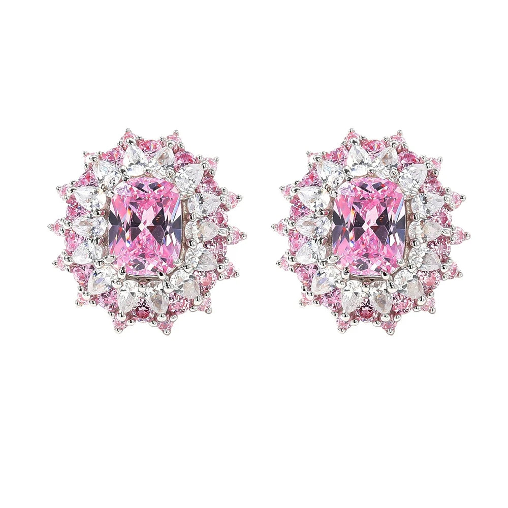 MuShan Jewelry Factory Pure Silver Stud Earrings Light Luxury and High End Accessories Earrings High End Earrings Silver Jewelry