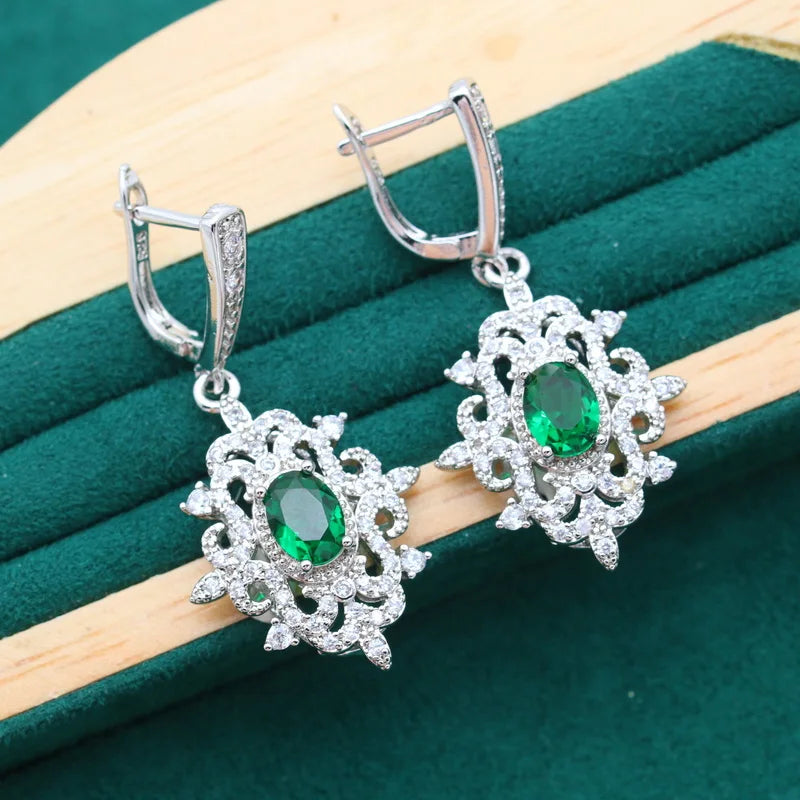 XOTICA Custom 925 Silver Drop Earrings for Women Fashion Zirconia Jewelry Wedding Gift