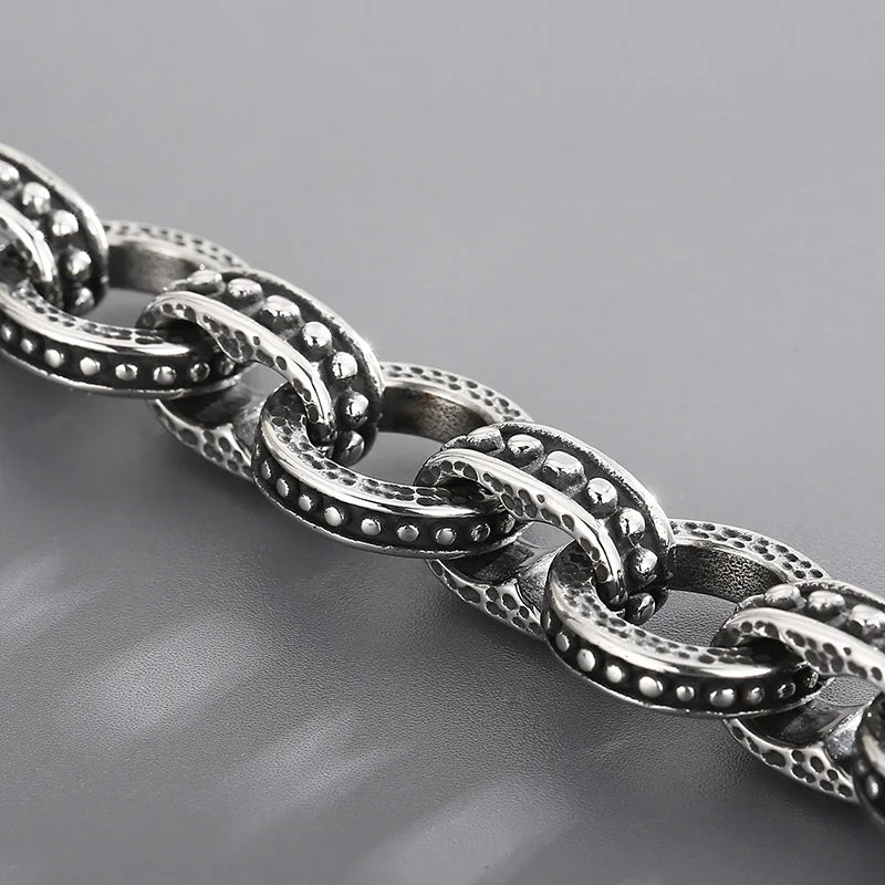 KALEN Punk Ring Links Bracelet – Silver