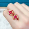 S&S Pink Topaz 925 Silver & Gold-Plated Jewellery Set | Ring, Earrings & Necklace | S&S Collection