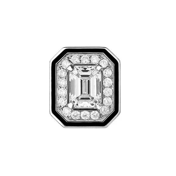 MUSHAN Jewelry Factory S925 Silver Earrings Luxury Brand Designer High Carbon Diamond with Black Enamel Stud Earrings for Women