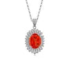 New Arrival 925 Silver Fine Jewelry Set High Quality Fashion Gemstone Adjustable Colorful Pendant Necklace for Women Gifts