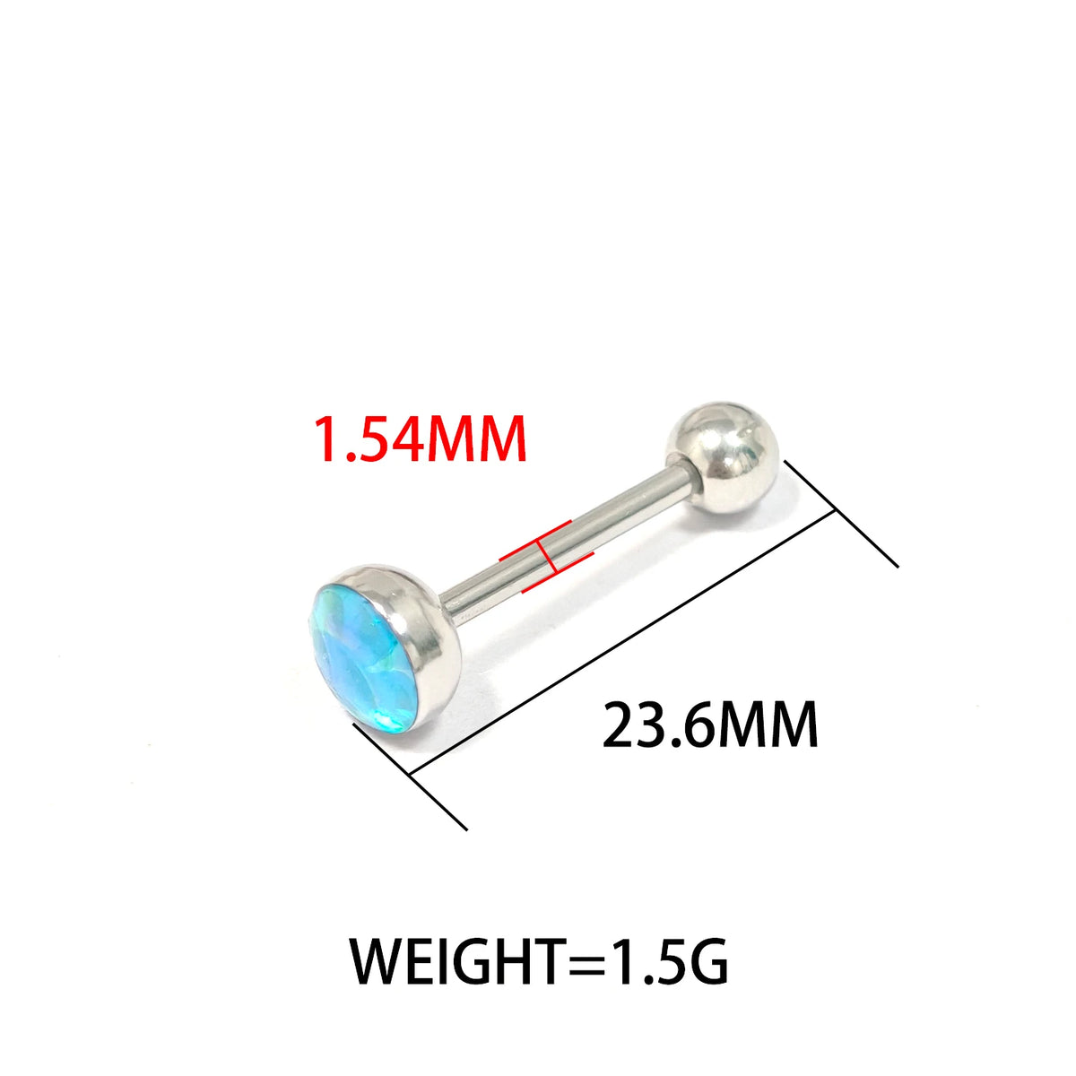 S&S Titanium Zircon & Opal Labret Stud – Collection