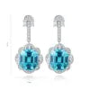 Gemfiori Anster High Quality S925 Lab Grown Paraiba Earring Stud Dainty Gemstone Stud Earrings for Women Daily Wear Gift