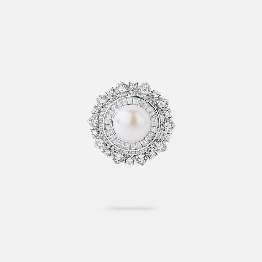MuShan Jewelry Factory S925 Natural Pearl Ring Niche Light Luxury Versatile Cross Border Bestseller Is Exquisitely Crafted