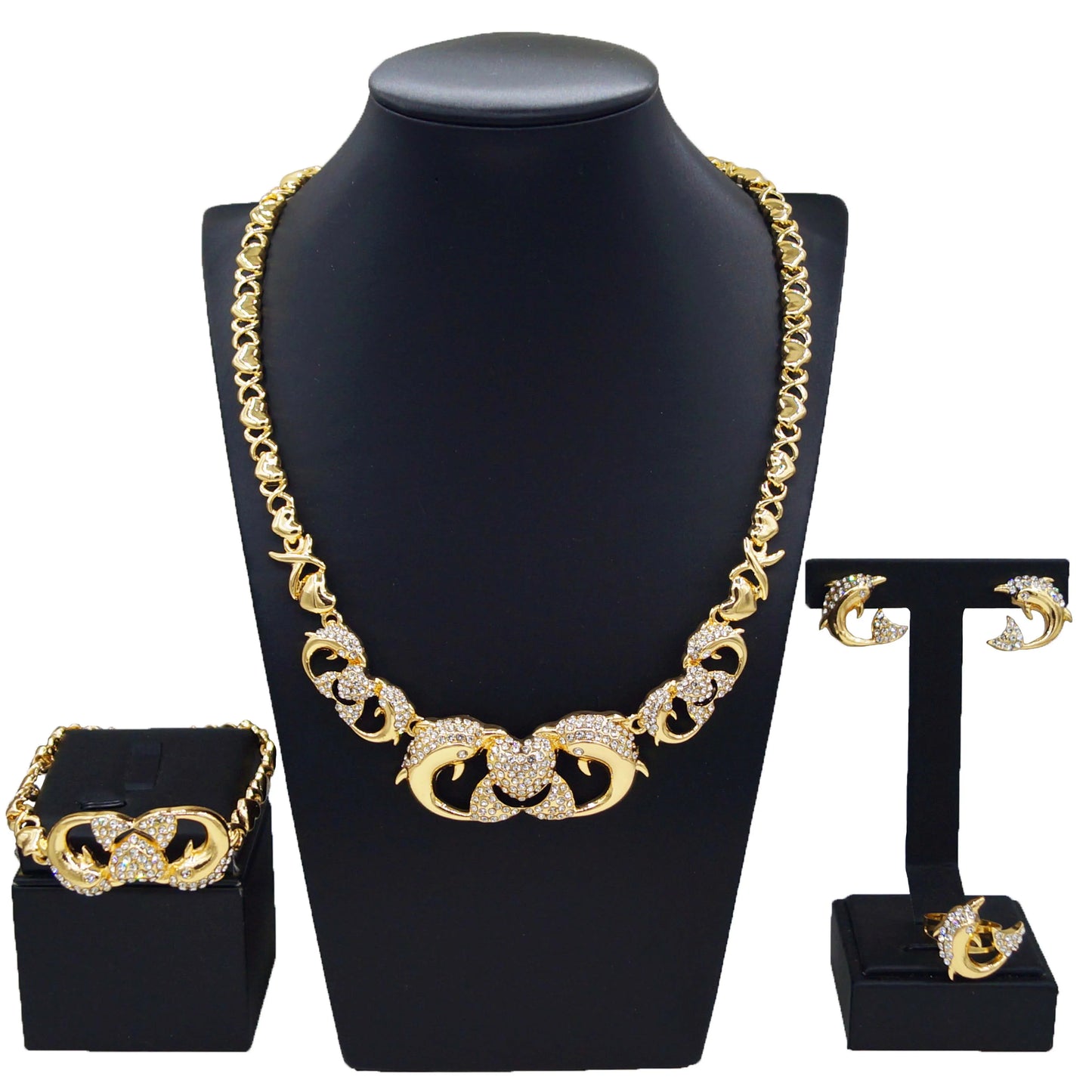 Zhuerrui African Exquisite Gold Luxury Jewelry Sets Silver Beads Necklace Jewelry Set Factory Women's Christmas Gifts X0196