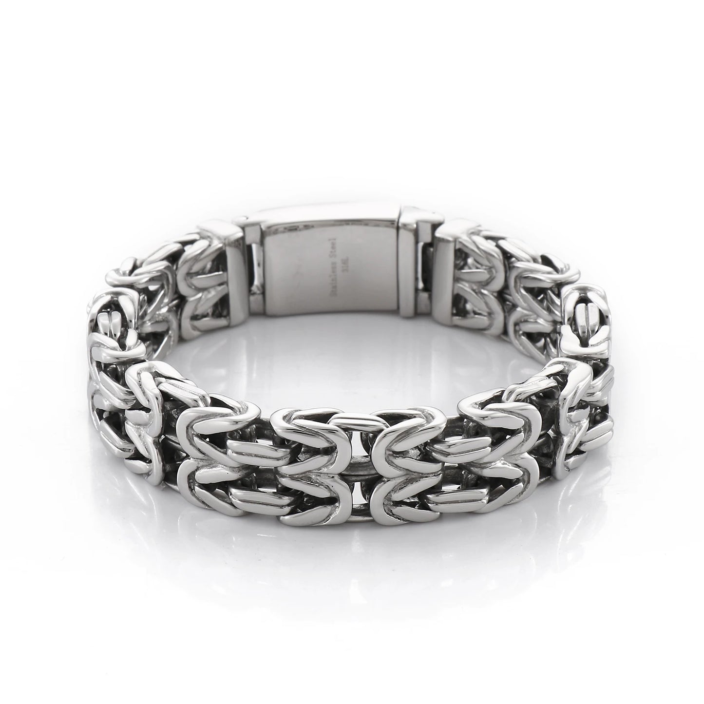 KALEN Punk Hiphop Different Width Bracelets Bangles Men Stainless Steel Jewelry Bracelet