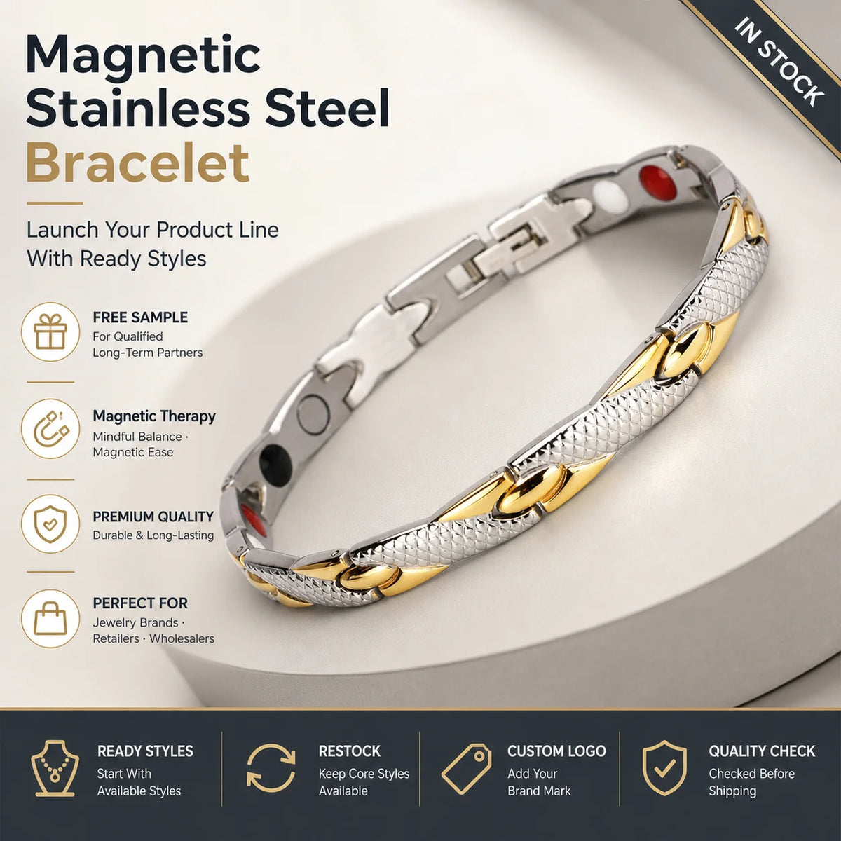 NewLife - Magnetic 4-in-1 Snake-Link Bracelet