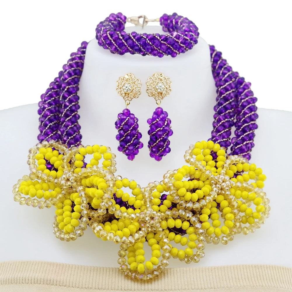 Zhuerrui Green and Gold Beaded Jewelry Set Vintage and Unique Jewelry, Luxury Beaded Jewelry for Evening Dresses YL131