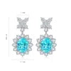 Gemfiori Anster High Quality S925 Lab Grown Paraiba Earring Stud Dainty Gemstone Stud Earrings for Women Daily Wear Gift