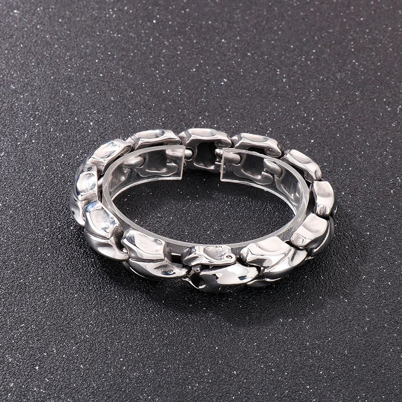 KALEN Vanguard Jewelry Stainless Steel Fashion Bracelets Bangles Punk Links Bracelet for Men