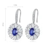 Gemfiori Anster High Quality S925 Lab Grown Sapphire Earring Stud Dainty Gemstone Stud Earrings for Women Daily Wear Gift