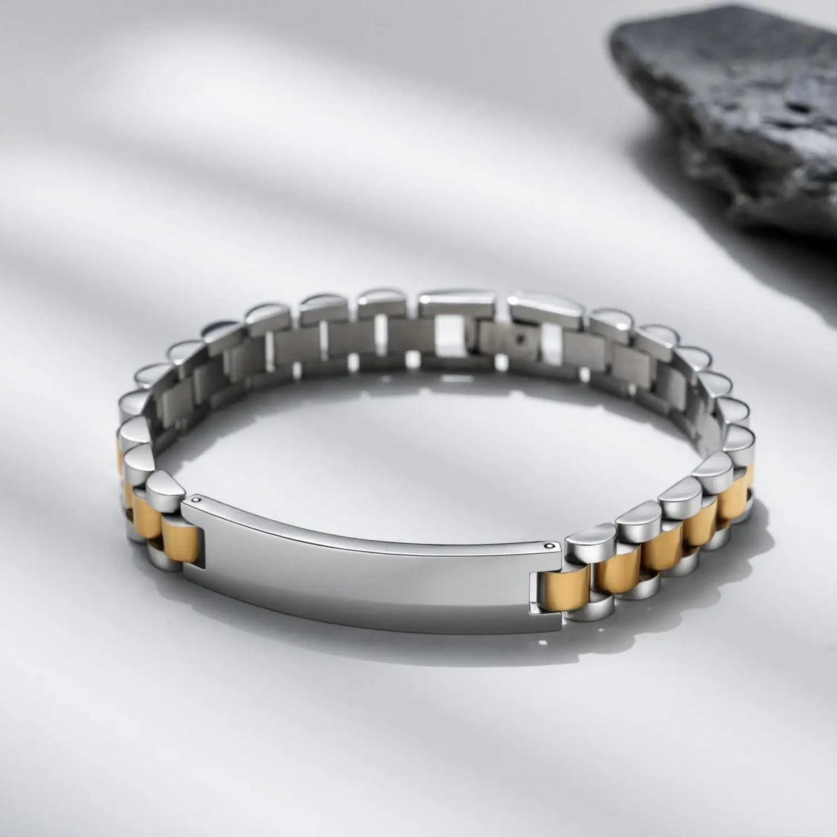 Customizable High-quality Titanium Steel Bracelets Punk Rectangle Bracelet for Women Men