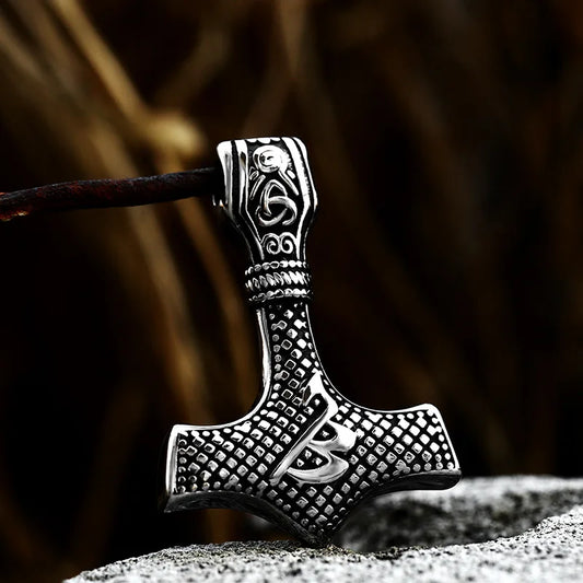 NEWLiFE VIKING Knot Pearl Chain Necklace in Stainless Steel for Men | Designer Jewellery for women & MEN