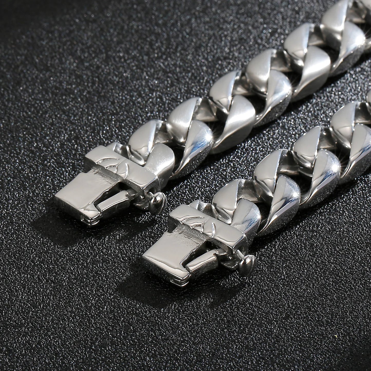 KALEN Personality Trendy 22cm Stainless Steel Shiny Men's Bracelet