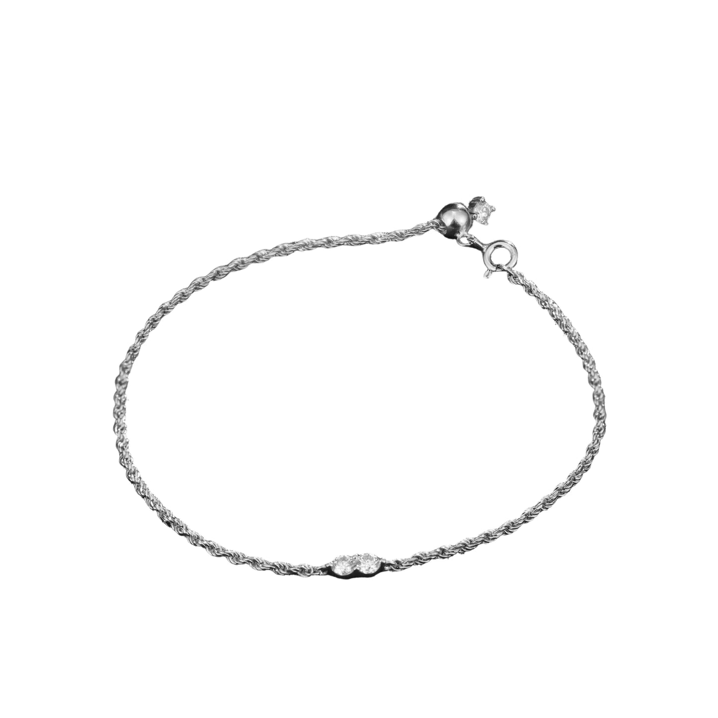 MuShan Jewelry Factory Double Diamond Flowing Light Twist Bracelet a Versatile Silver Gold-plated Jewelry for Women