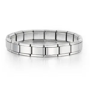 REBEL FASHIONISTA LAMOON Simple Colorful Width 9mm Elastic Link Chain Stainless Steel Bangle on Hand Jewelry DIY Making Italian Charm Bracelet