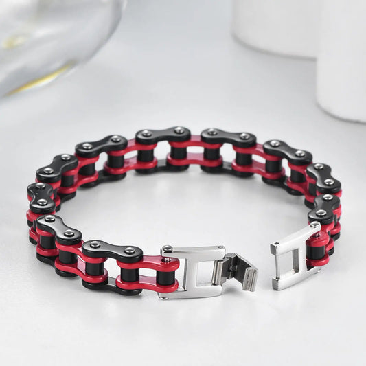 Hot Selling Bike Motorcycle Chain Wristband Stainless Steel Mesh Bracelet for Mens