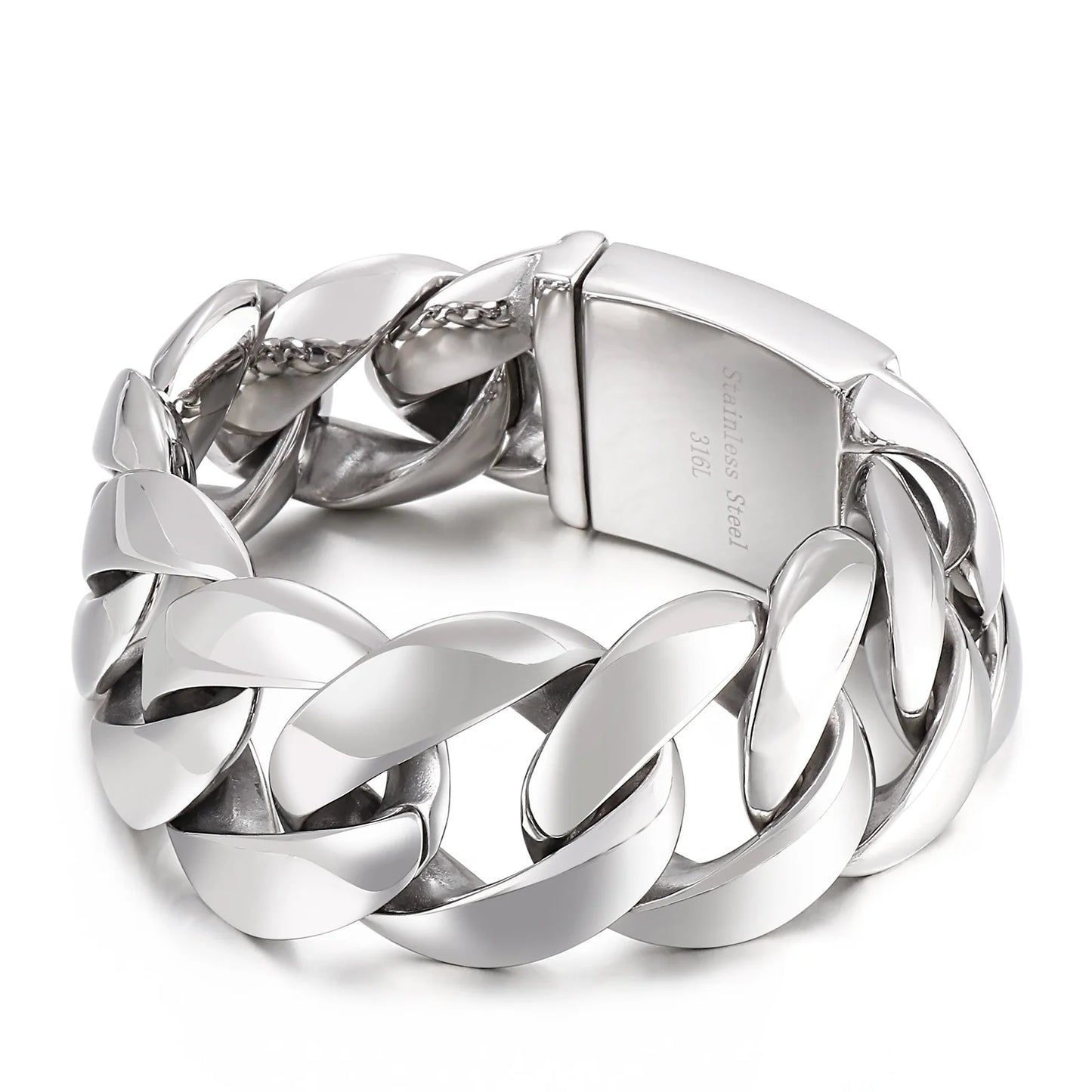 KALEN Jewelry Punk 24cm Different Texture 316L Stainless Steel  Bracelets Men