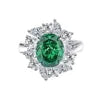 High Quality Fine Jewelry 925 Sterling Silver Green Zircon Ring for Women Gifts Emerald Luxury Women's Green Stone Ring Jewelry