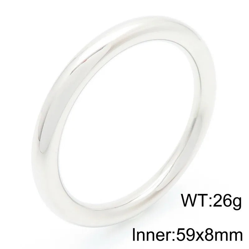 Kalen Personalized Exaggerated Stainless Steel Bracelet 13mm Bangles Girl Shiny Wedding Party Jewelry