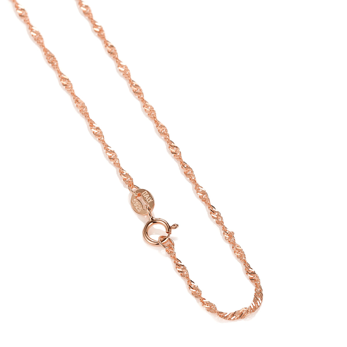 REDheart Custom 925 Sterling Silver Thin Chain Italy Link Adjustable Box Cross Singapore Gold Plated Necklace Fine Jewelry