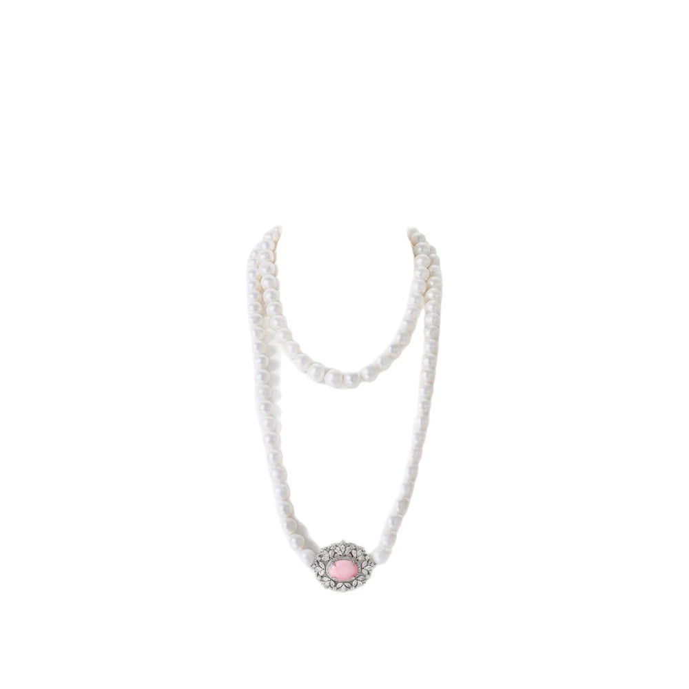 MUSHAN Jewelry Factory S925 Pearl Necklace Is High End Jewelry Accessory Queen Gold Plated Cross-Border Accessory