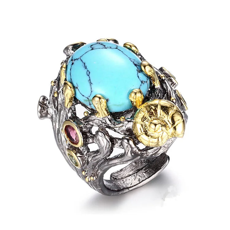 Thailand 925 Sterling Silver Adjustable Gold Plated Designs Ring