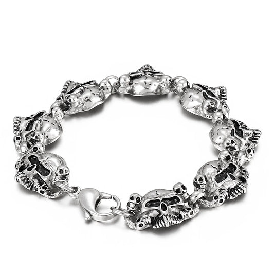 KALEN Skull Link Bracelet Personal Punk Skeleton Hand Bracelet Jewelry