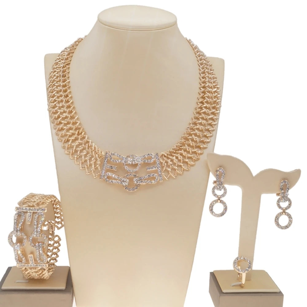Zhuerrui High Quality African Jewelry Sets Italian Gold Plated Jewelry Set Fashion Lady Dubai Style Jewellery Sets HD21070114