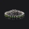 Gemfiori Abiding OEM ODM Colored Gemstone 5MM 7IN 11g 925 Silver Garnet Citrine Peridot Topaz Natural Gemstone Tennis Bracelet