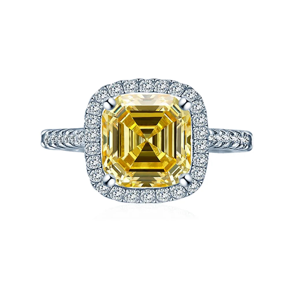 MuShan Jewelry Factory 2026 New Grape Purple High Carbon Diamond S925 Silver Ring Fashion Foreign Trade  Jewelry Wholesale