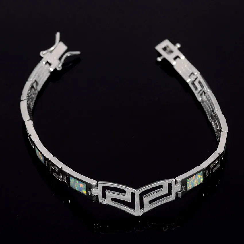 Bohemian Hawaii Opal Opal Geometric Bracelet - Fashionable and Exquisite Geometric Square Design Women's Jewelry