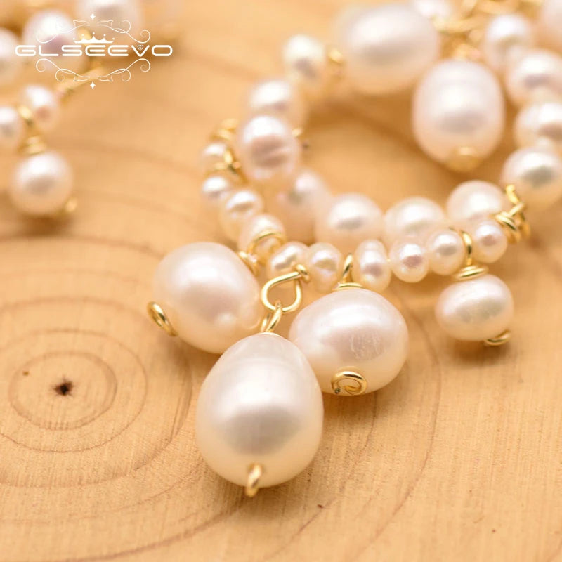 100% Genuine Fresh Water Pearl Earrings for Women Girl Birthday Party Luxury Korean Style