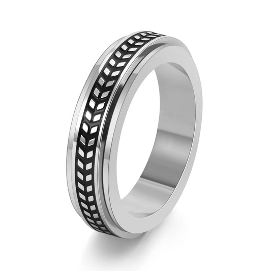 NEWLiFE REBEL Westward Haven Ring in Stainless Steel