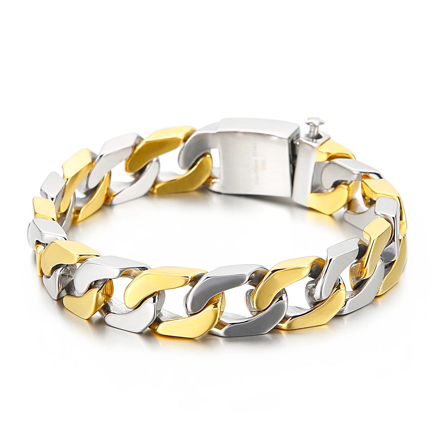KALEN Punk Stainless Steel Intermediate Gold Jewelry Bracelet