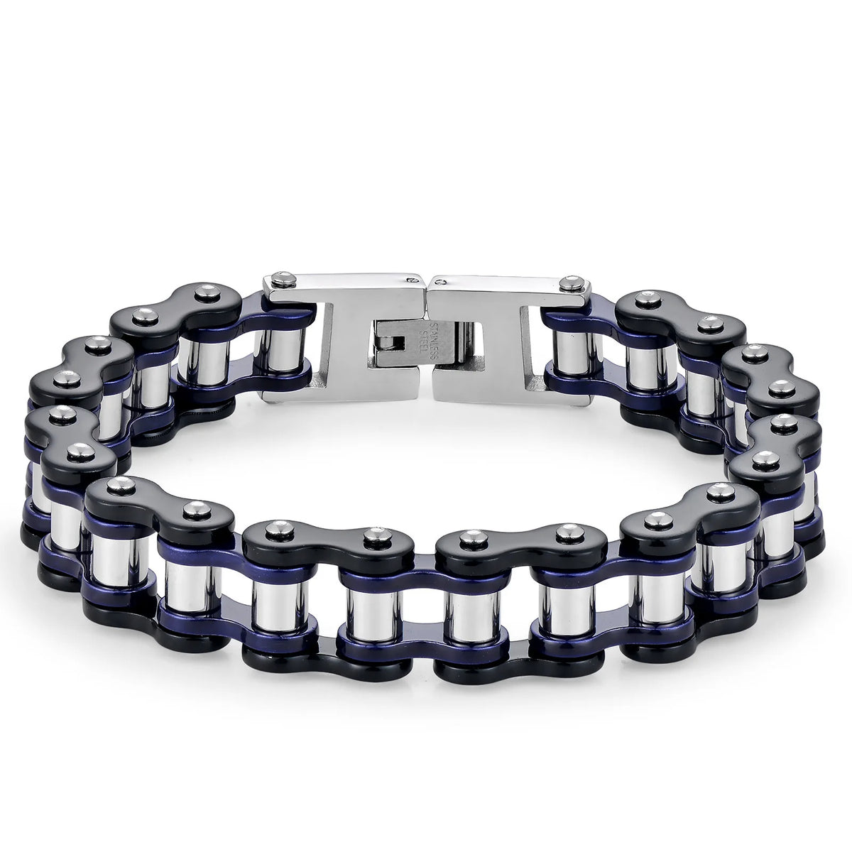 REBEL 316l Stainless Steel Pvd Waterproof Anti Non Tarnish for Men Punk Fashion Jewelry Bike Motorcycle Gift Chain Bracelet