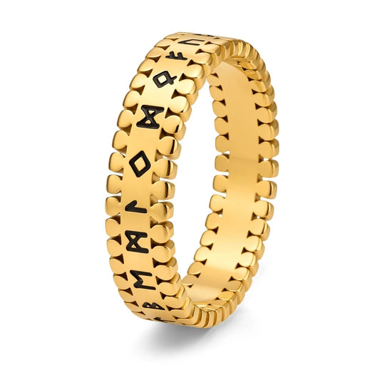 NEWLiFE REBEL Daybreak Rhythm Viking Ring in Stainless Steel