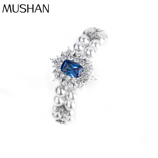 MUSHAN Jewelry Factory S925 Sterling Silver Bracelet High End High Carbon Diamond European and American Jewelry