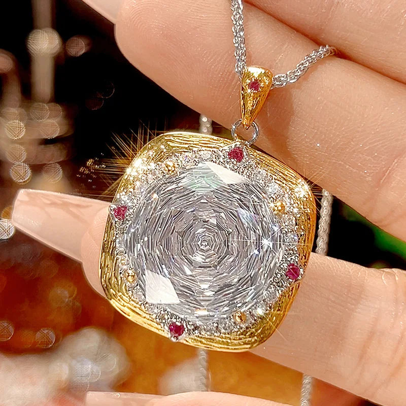 REDheart Fashion Trendy Flower Design Zircon Brilliant Cut 18K Gold Plated Women's Retro Suit Accessories Copper Set Brushed Road Opening
