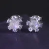 ArtistA Sparkling Star Element Mysterious 925 Sterling Silver Moonstone Stud Earrings Halo Genuine Natural Moonstone Drop Earrings