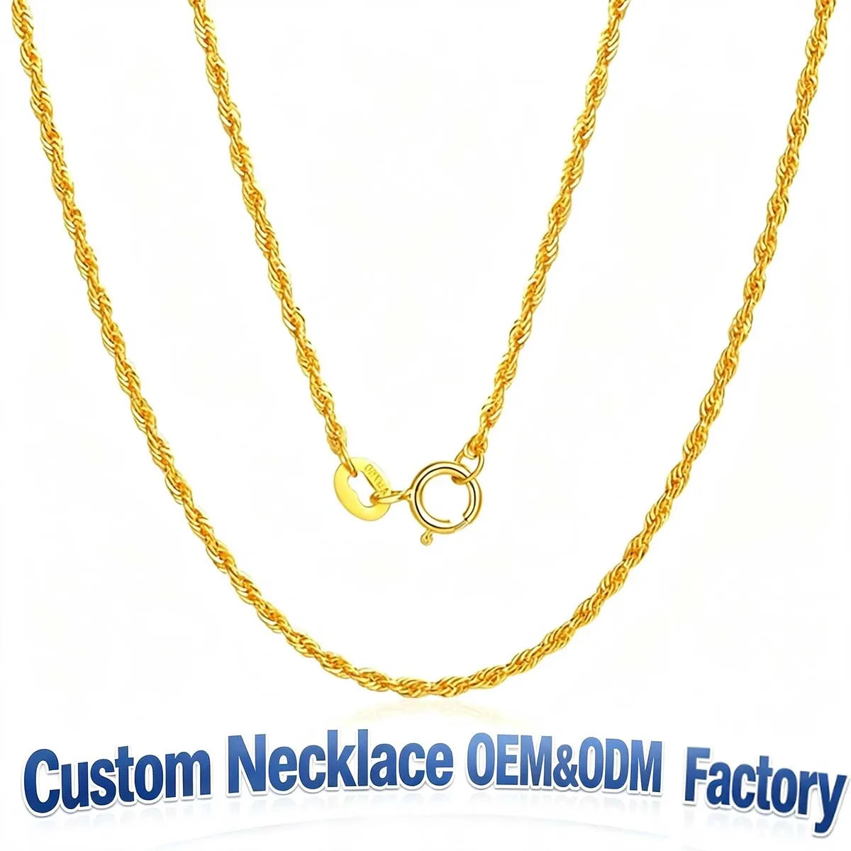 Gioiellieri High Quality Engagement Wedding Christmas Gift Woman Necklace Button Chain Gold Jewelry 18k Real