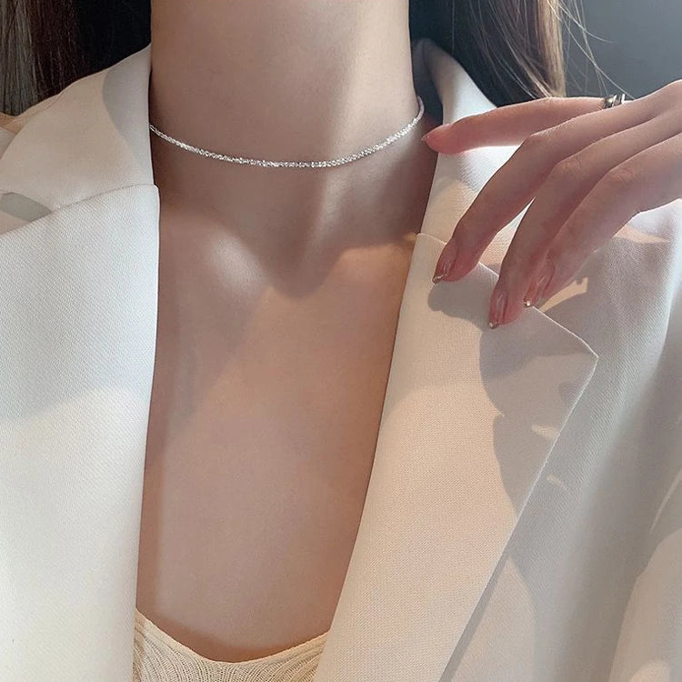 BiG-BOSS RINNTIN BSC-2 High Quality Cadena De Plata 925 Sterling Silver Chains Jewelry Making Thin Necklace Silver Chain for Women