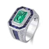 Gemfiori Men's Rings Can Be Customized with Emerald Ring Have an Ample Supply of Cultivated Gemstone Rings Make Great Gifts.
