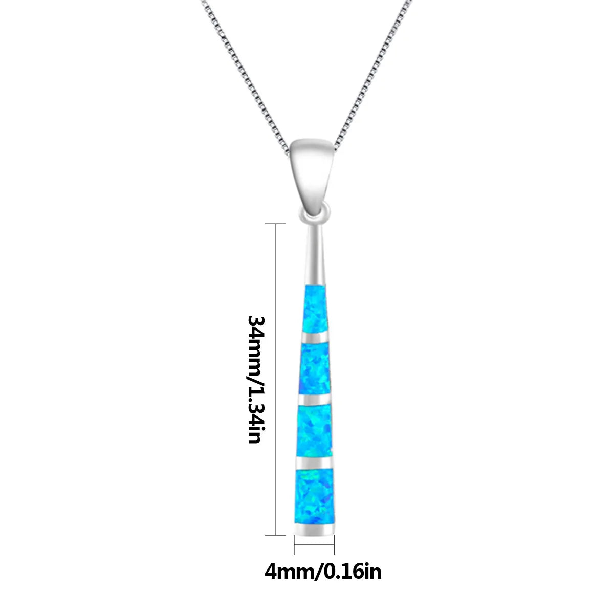 Aobao Blue Opal Baseball Bat Necklace Euro American Fashion Baseball Stick Pendant Stylish Jewelry Wholesale